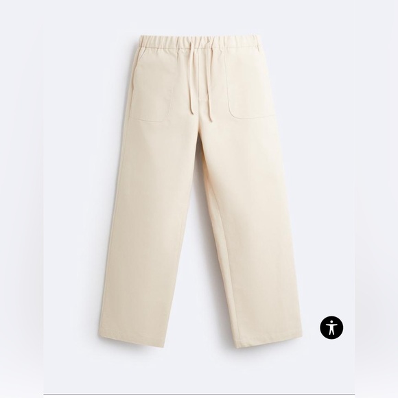 Zara Cotton Pants- NWT - Picture 2 of 8